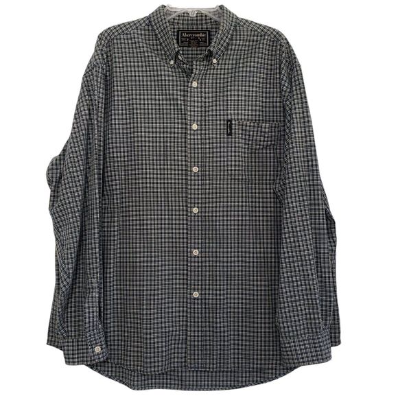 Abercrombie & Fitch Men's Large Long Sleeve Button Down Button Collar Shirt - Picture 1 of 10